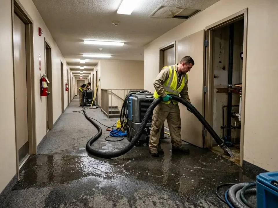 multi-unit-apartment-hallway-f-005 — frequently asked questions, Emergency Burst Pipe Water Extraction & Removal in Village…